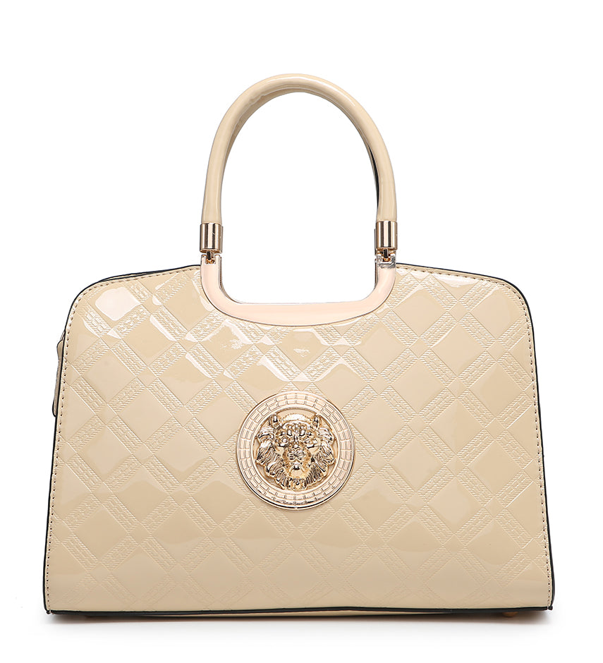 PU Ladies Handbag With Lion Face Trade Mark Registered A36715-1