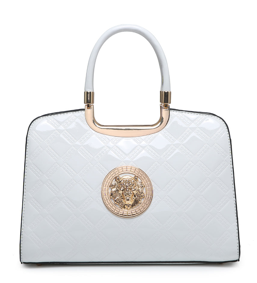PU Ladies Handbag With Lion Face Trade Mark Registered A36715-1