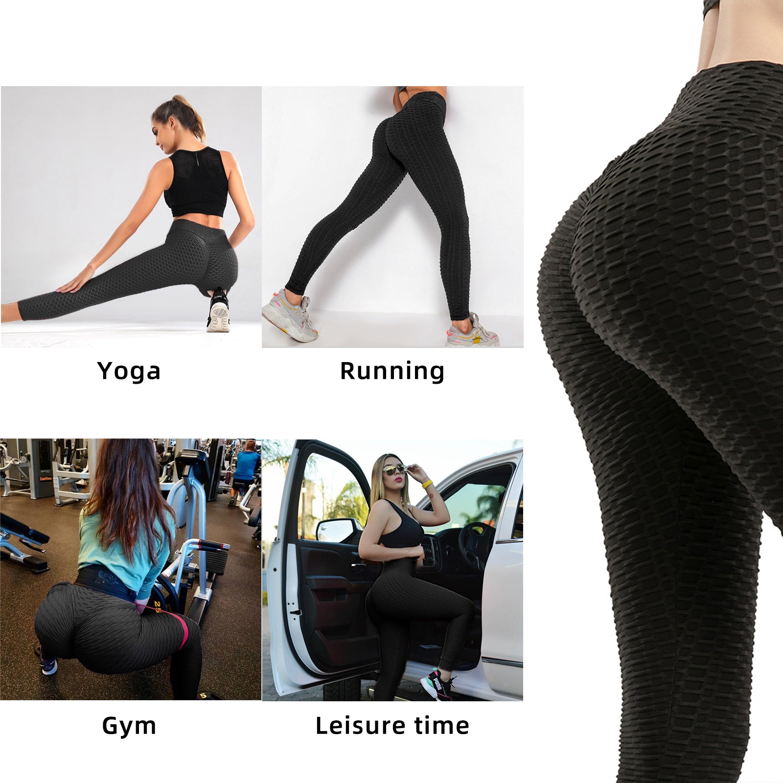 Stylo Empire Women Leggings Bubble Textured Butt Lifting Yoga Pants