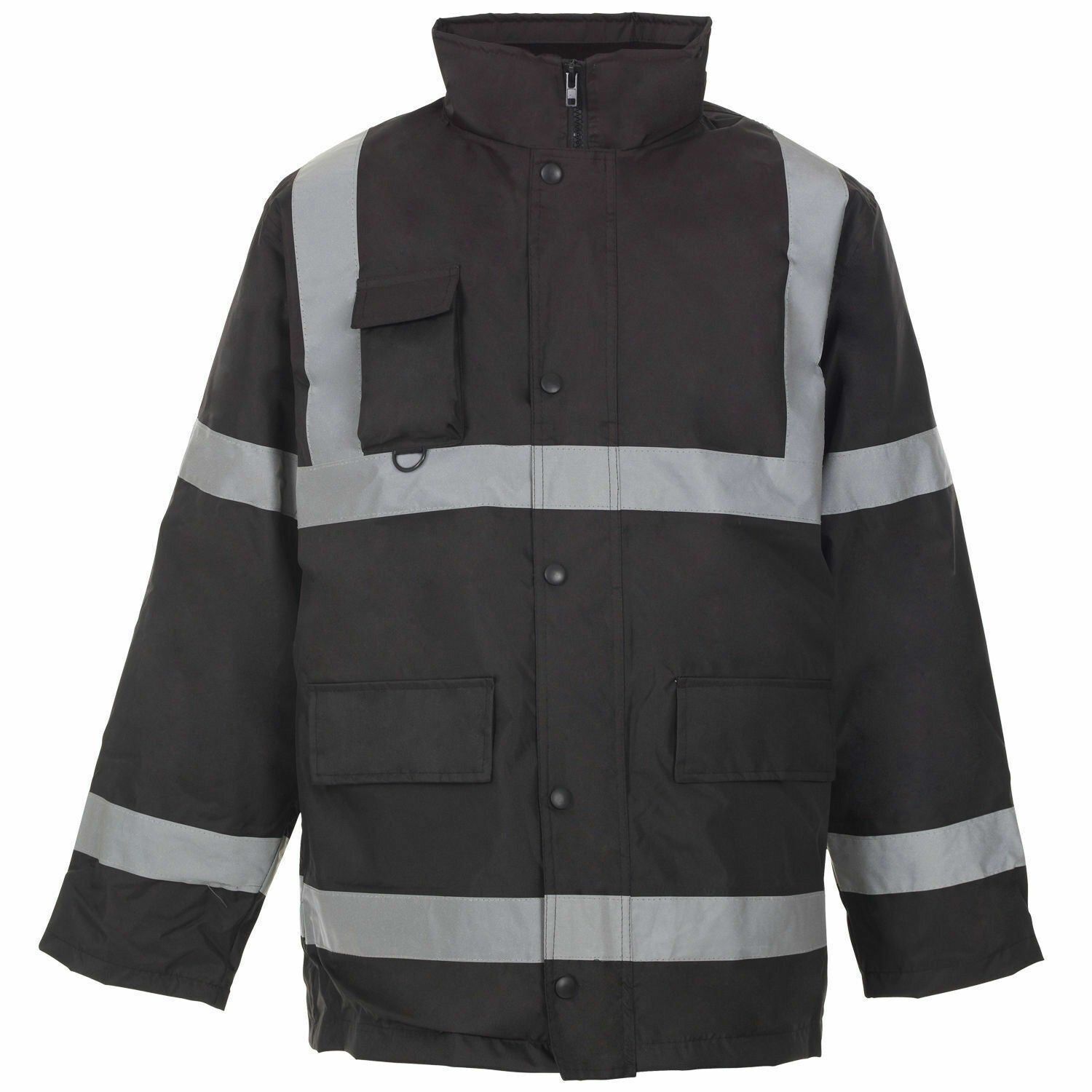 HI Viz Waterproof Parker Jacket Visibility Safety Work Hi Vis Jacket Coat