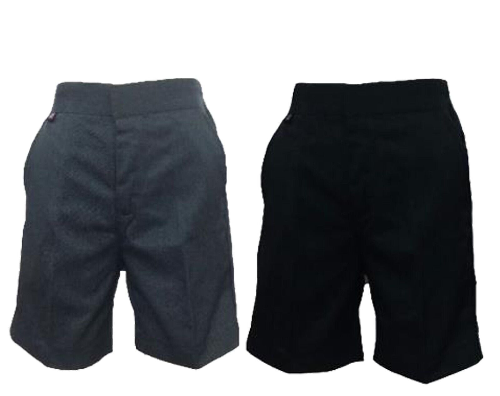 New Boys School Shorts Half Elasticated Kids Uniform Pull Up Shorts